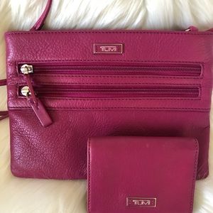 Tumi Crossbody and small Wallet set